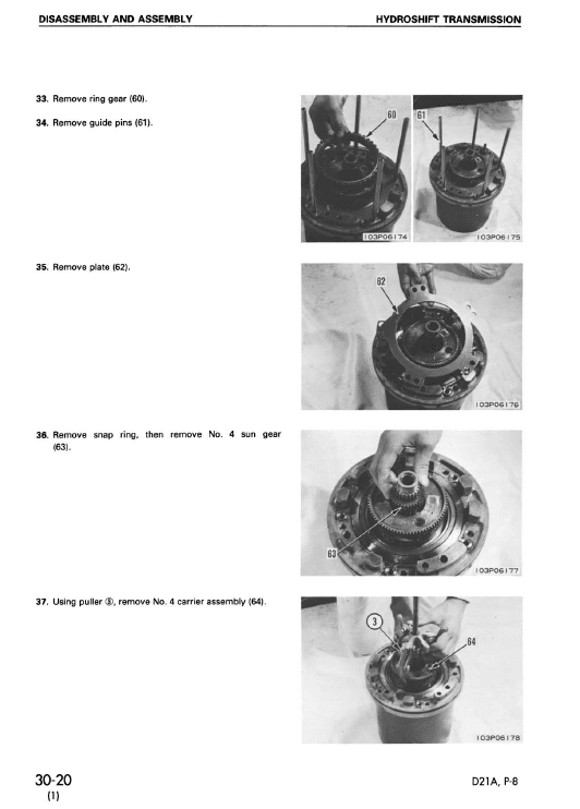 Komatsu D21a-8 And D21p-8 Dozer Service Manual