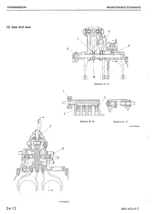 Komatsu D60a-7, D60e-7, D60p-7, D60pl-7 Dozer Service Manual