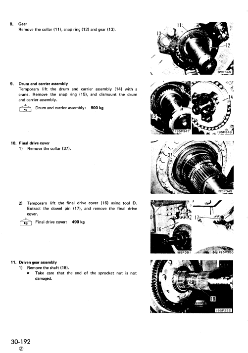 Komatsu D355a-5 Dozer Service Manual