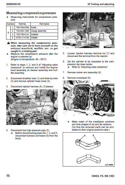 Komatsu D65ex-15, D65px-15, D65wx-15 Dozer Service Manual