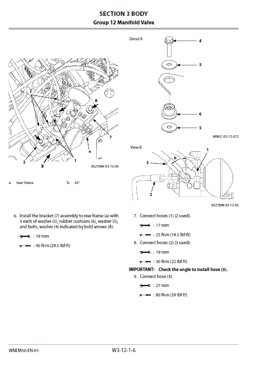 Hitachi Zw250-6 Wheel Loader Service Manual