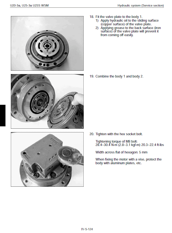 Kubota U25s, U20-3a, U25-3a Workshop Service Manual