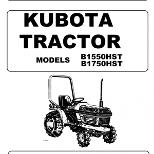 Kubota B1550, B1750, B2150 Tractor Workshop Service Manual