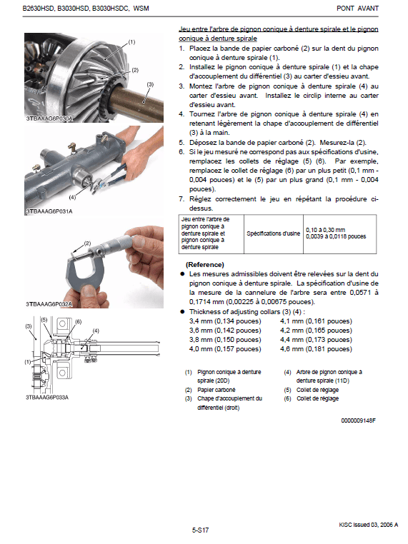 Kubota B2630hsd, B3030hsd Tractor Workshop Manual