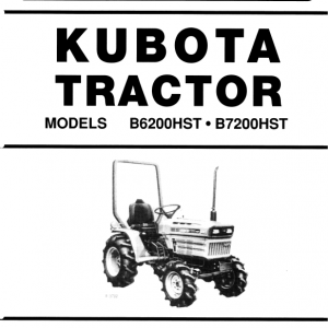 Kubota B6200hst, B7200hst Tractor Workshop Service Manual