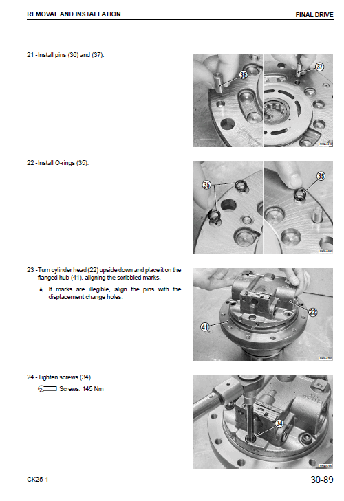 Komatsu Ck25-1 Skid-steer Loader Service Manual