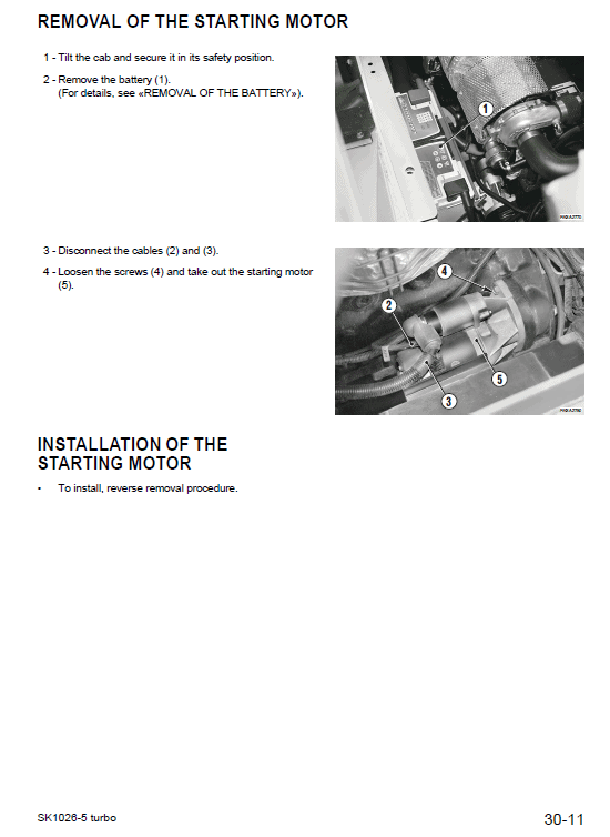 Komatsu Sk1026-5, Sk1026-5n Skid-steer Loader Service Manual