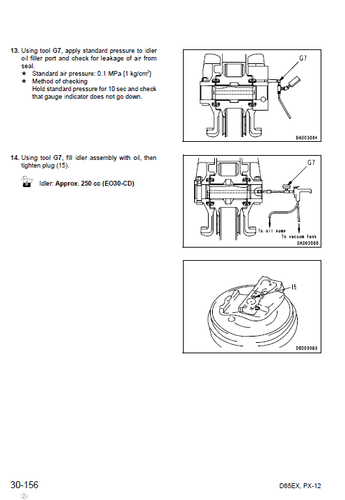 Komatsu D65ex-12, D65px-12, D65e-12, D65p-12 Dozer Manual