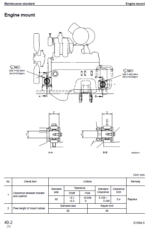 Komatsu D63e-1 Dozer Service Manual