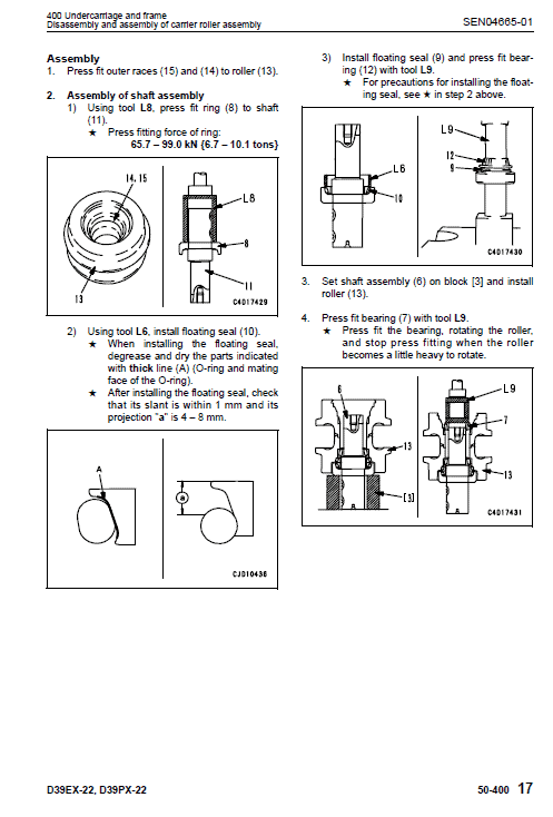 Komatsu D63e-1 Dozer Service Manual