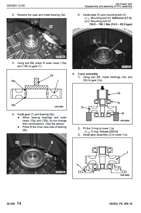 Komatsu D65ex-16, D65px-16, D65wx-16 Dozer Service Manual