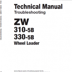 Hitachi Zw310-5a, Zw310-5b Wheel Loader Service Manual