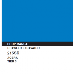 Kobelco 215sr Acera Tier 3 Excavator Service Manual