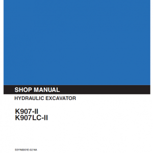 Kobelco K907-ii And K907lc-ii Excavator Service Manual