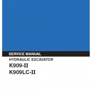 Kobelco K909-ii And K909lc-ii Excavator Service Manual