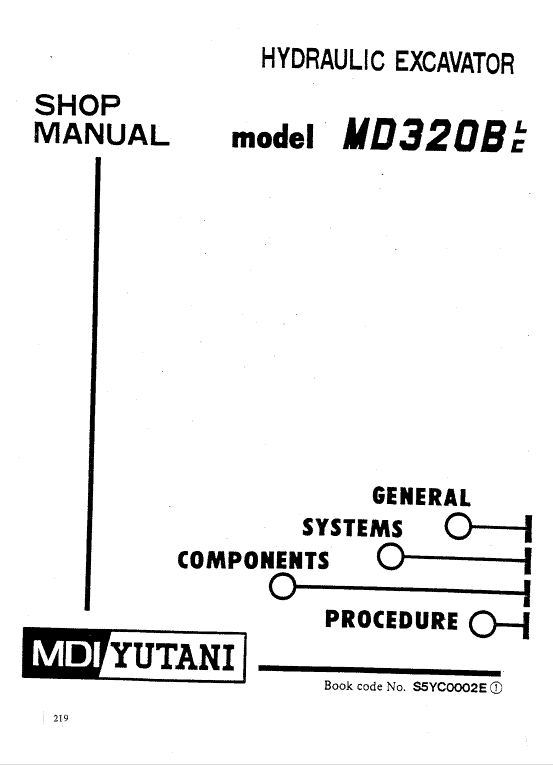 Kobelco Md320blc Excavator Service Manual