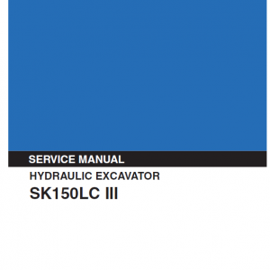 Kobelco Sk150lc-iii Excavator Service Manual