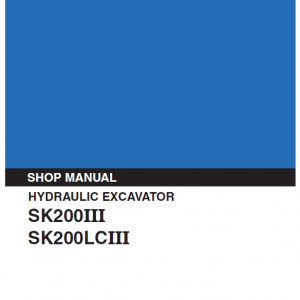 Kobelco Sk200-3, Sk200lc-3 Excavator Service Manual