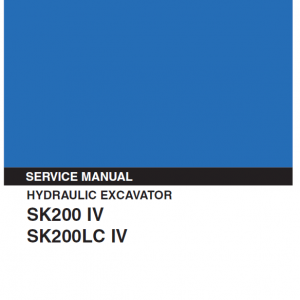 Kobelco Sk200-iv, Sk200lc-iv Excavator Service Manual