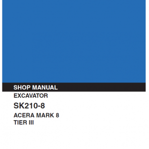 Kobelco Sk210-8 Tier 3 Excavator Service Manual