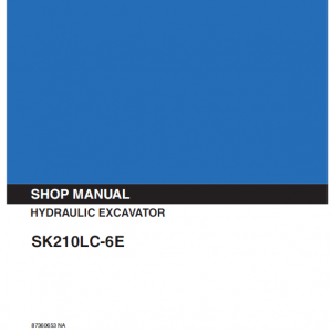 Kobelco Sk210lc-6e Excavator Service Manual