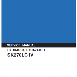 Kobelco Sk270lc-iv Excavator Service Manual