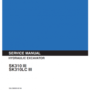 Kobelco Sk310-iii, Sk310lc-iii Excavator Service Manual