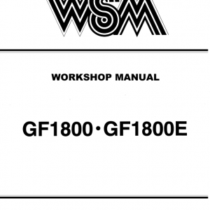 Kubota Gf1800, Gf1800e Lawn Mower Workshop Service Manual