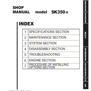 Kobelco Sk350-9 Excavator Service Manual