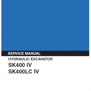 Kobelco Sk400-iv, Sk400lc-iv Excavator Service Manual