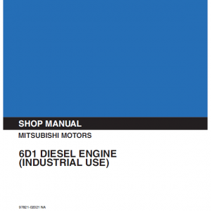 Mitsubishi 6d14, 6d15, 6d16 Engine Worskhop Service Manual