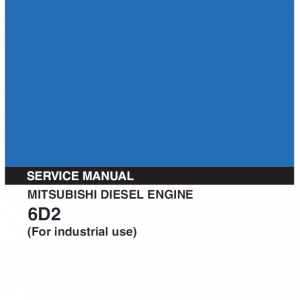 Mitsubishi 6d24, 6d24-t, 6d25-tc Engine Workshop Service Manual