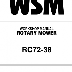 Kubota Rc72-38 Rotary Mower Workshop Manual