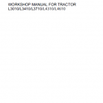 Kubota L3010, L3410, L3710, L4310, L4610 Tractor Workshop Manual