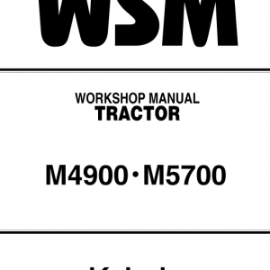 Kubota M4900, M5700 Tractor Workshop Service Manual