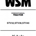 Kubota Stv32, Stv36, Stv40 Tractor Workshop Manual