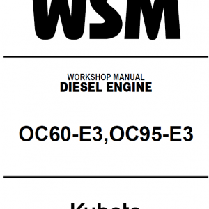 Kubota Oc60-e3, Oc98-e3 Engine Workshop Service Manual