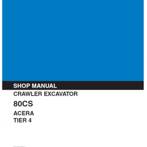 Kobelco 80cs Acera Tier 4 Excavator Service Manual