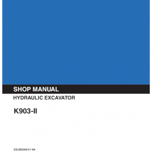 Kobelco K903-ii Excavator Service Manual