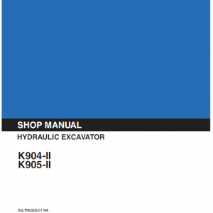 Kobelco K904-ii And K905-ii Excavator Service Manual