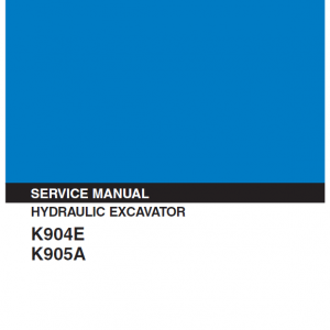 Kobelco K904e And K905a Excavator Service Manual