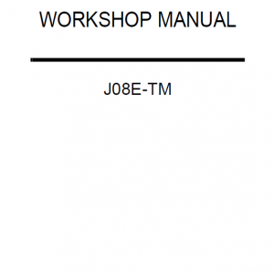 Hino J08e-tm Engine Workshop Service Manual