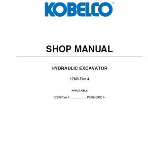 Kobelco 17sr Tier 4 Excavator Service Manual