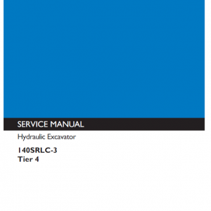 Kobelco 140srlc-3 Tier 4 Excavator Service Manual