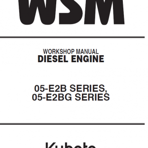 Kubota 05-e2b, 05-e2bg Engine Workshop Service Manual