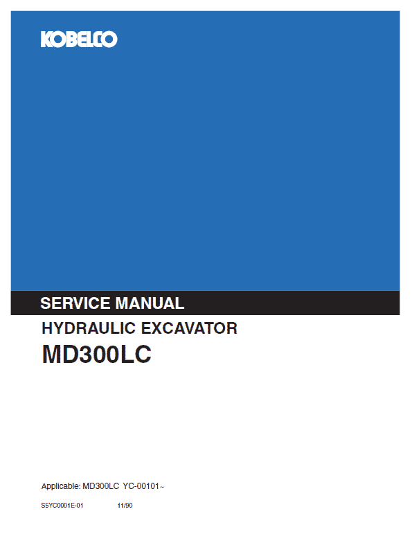 Kobelco Md300lc Excavator Service Manual