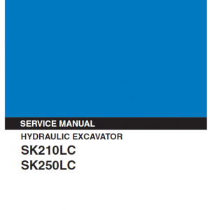 Kobelco Sk210lc, Sk250lc Excavator Service Manual