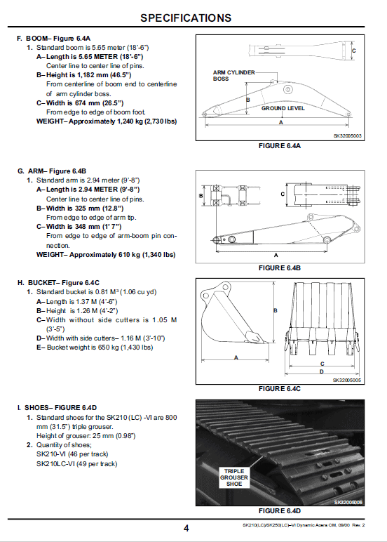 Kobelco Sk210lc, Sk250lc Excavator Service Manual