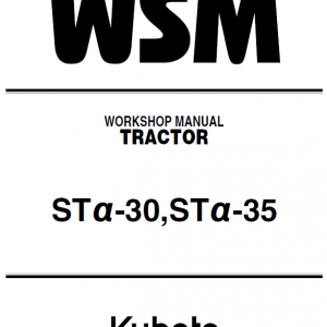 Kubota Sta-30, Sta-35 Tractor Workshop Service Manual