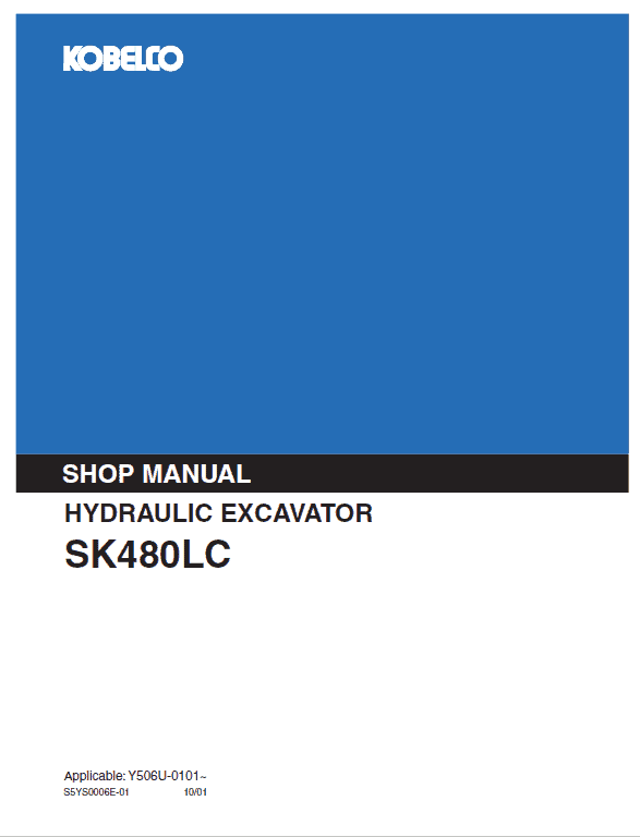 Kobelco Sk480lc Excavator Service Manual